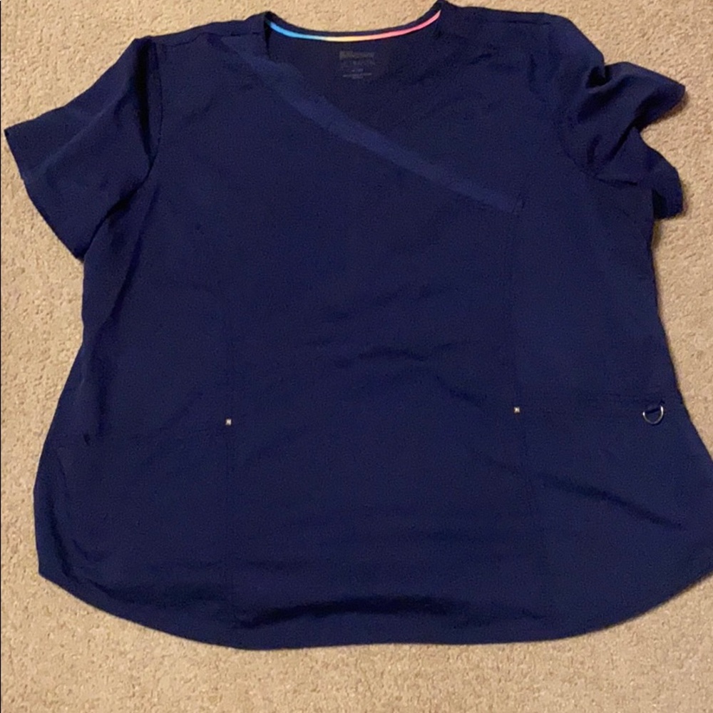 Navy scrubstar top 2x